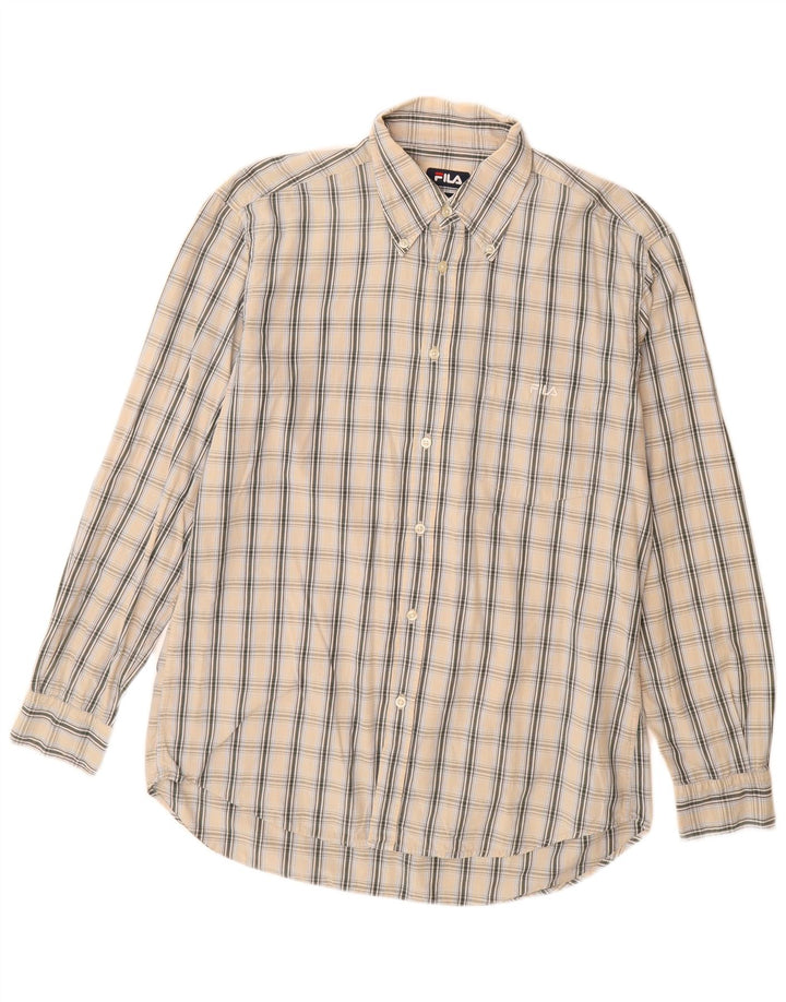 Camisa Fila Hombre Grande Algodón Beige
