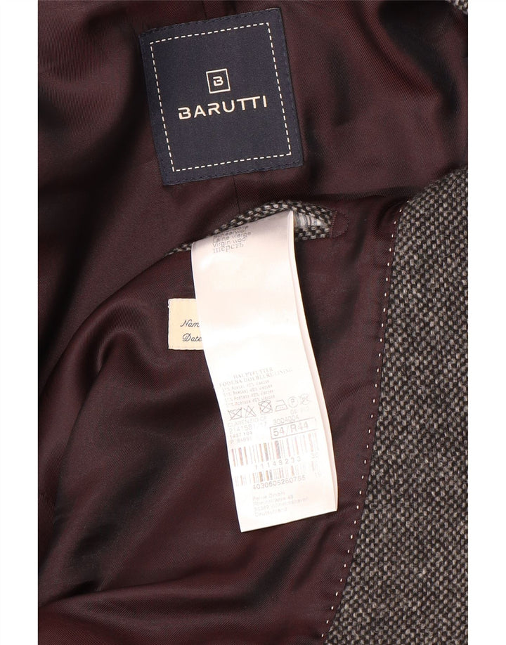 Barutti Chaqueta Blazer de 2 Botones para Hombre IT 54 2XL Lana Gris