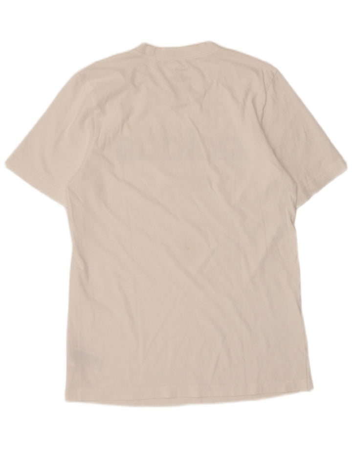 Adidas - Camiseta gráfica para hombre, talla pequeña, algodón blanco