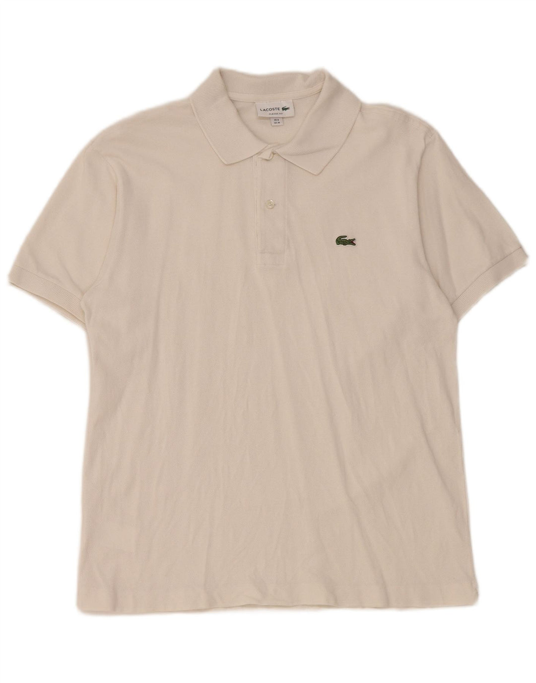 Lacoste Polo de ajuste clásico para hombre talla 4 mediano blanco
