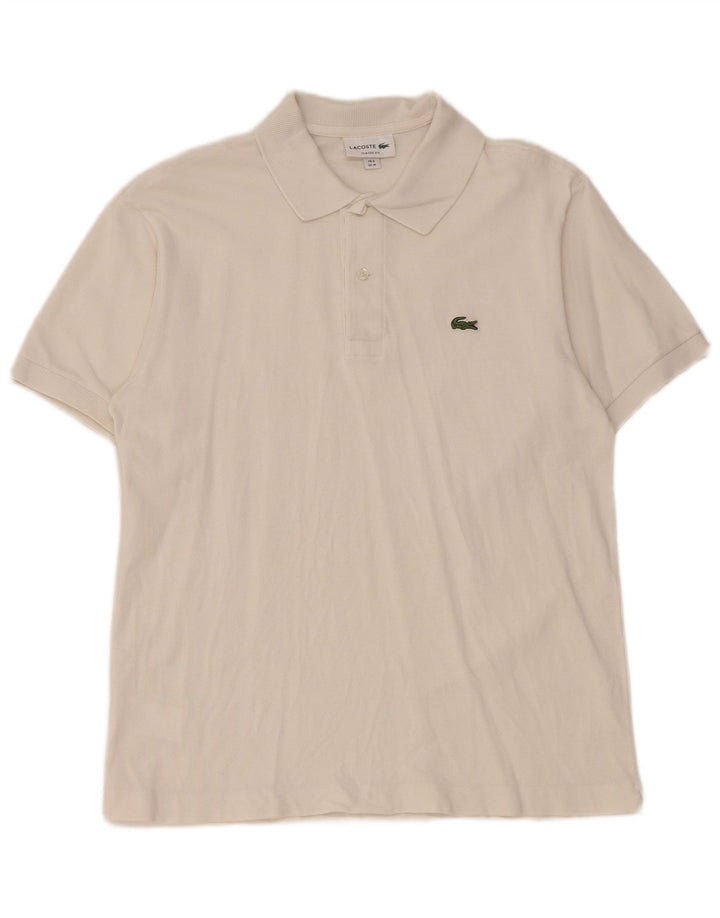 Lacoste Polo de ajuste clásico para hombre talla 4 mediano blanco