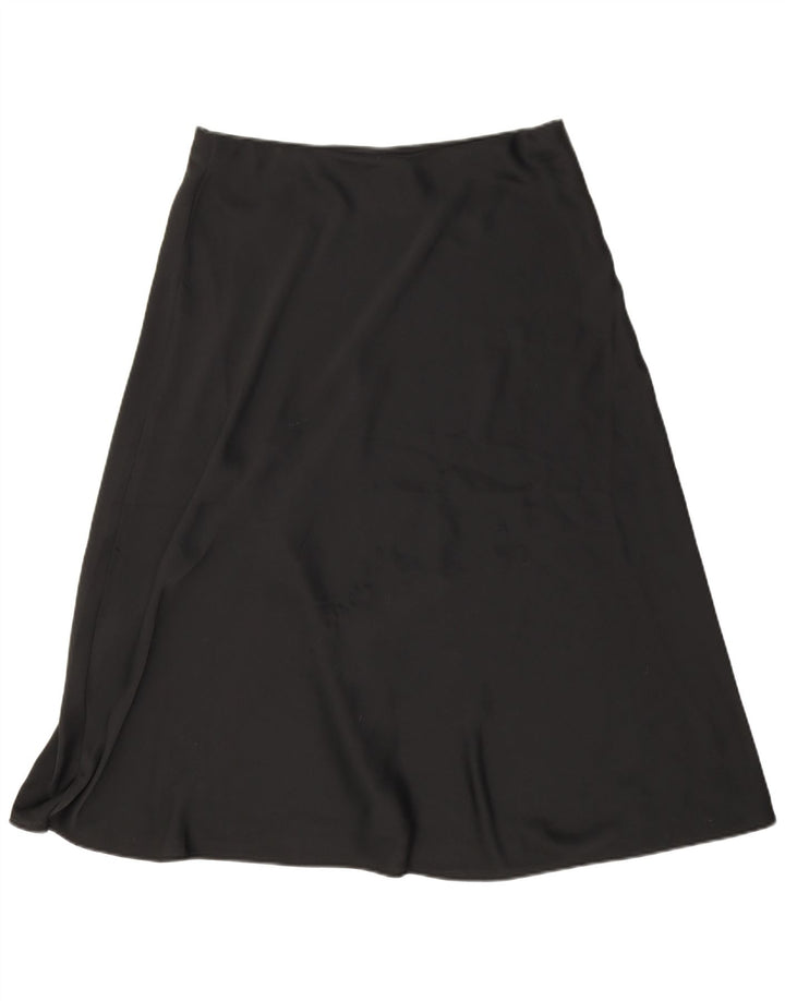 Marks & Spencer Falda Acampanada para Mujer UK 40 Grande W33 Poliéster Negro