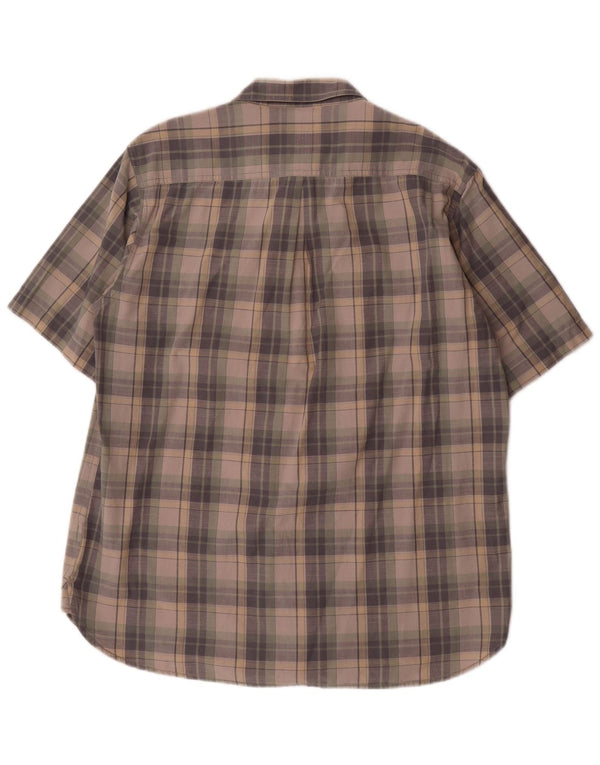 Camisa Levi's Hombre Manga Corta XL Gris Cuadros Algodón
