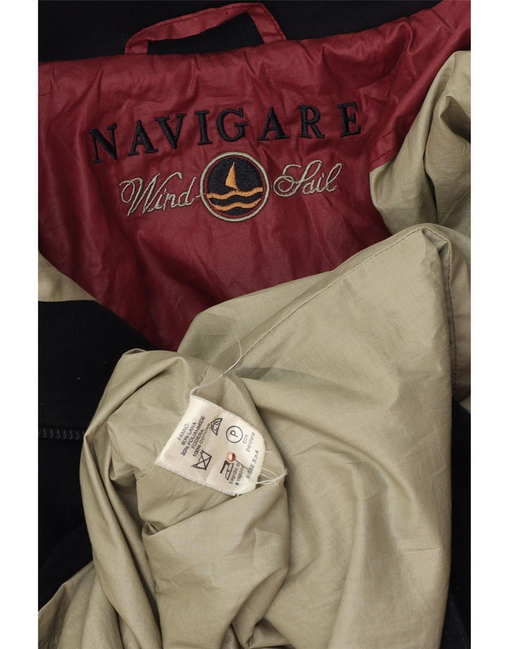 Navigare Abrigo para hombre UK 42 XL Lana azul marino