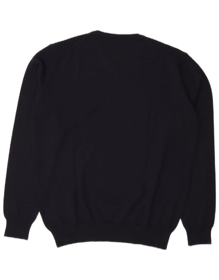 Dack's Jersey con Cuello en V para Hombre XL Lana Azul Marino