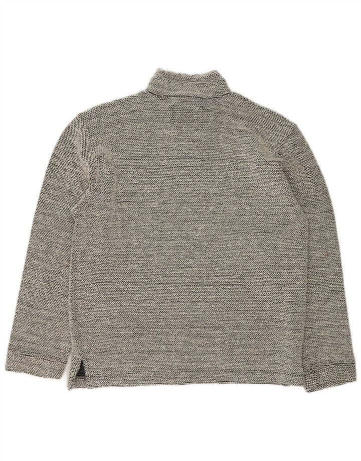 Weird Fish - Sudadera con cuello y cremallera para hombre, talla pequeña, algodón gris