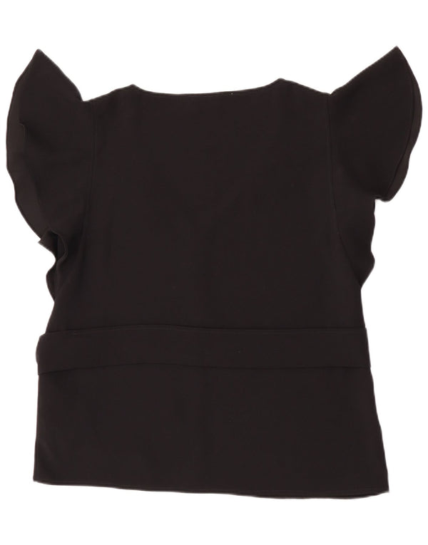 Marella Mujer EMME Blusa Top UK 44 Grande Poliéster Negro