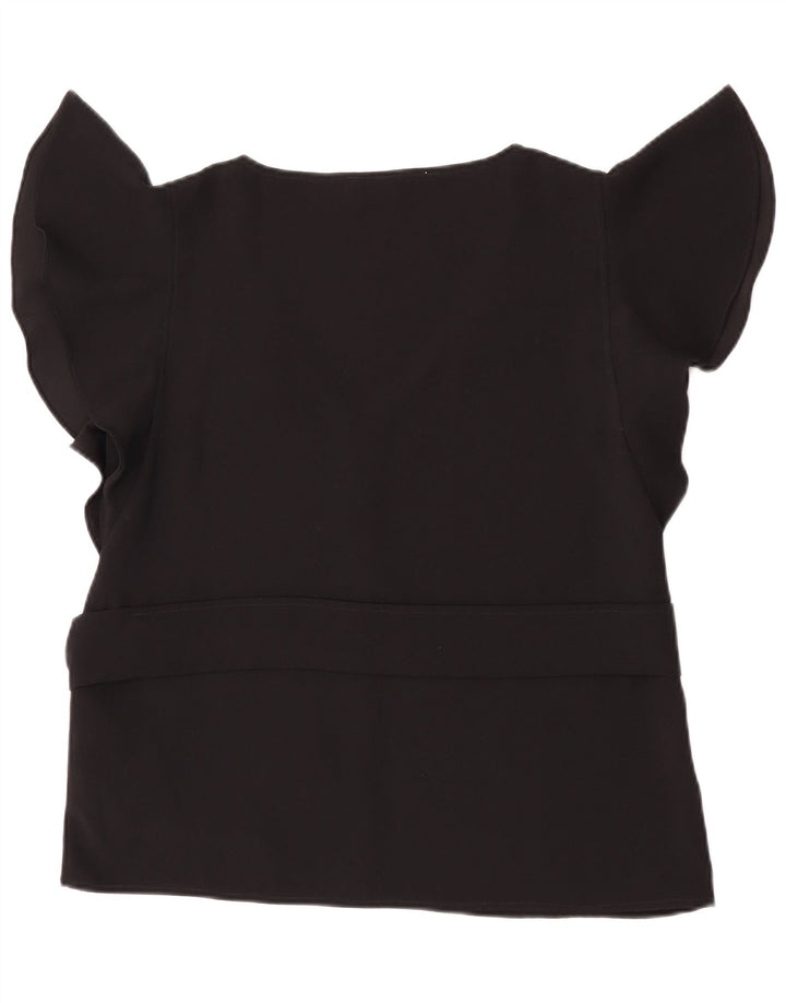 Marella Mujer EMME Blusa Top UK 44 Grande Poliéster Negro