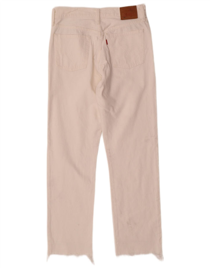 Levi's Mujer 501 Vaqueros Rectos W29 L28 Algodón Blanco