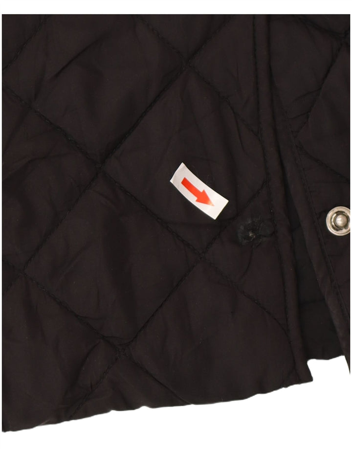 Zara Mujer Abrigo Acolchado UK 46 Grande Negro