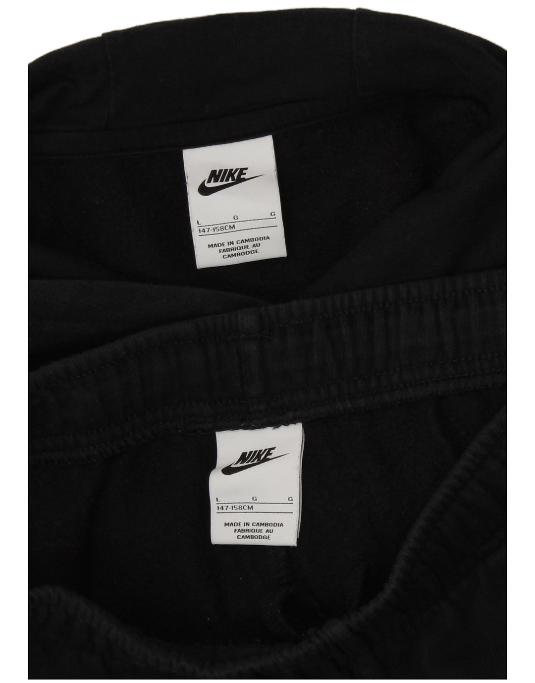 Nike Chándal completo con gráfico de ajuste holgado para niñas 12-13 años Grande Algodón negro