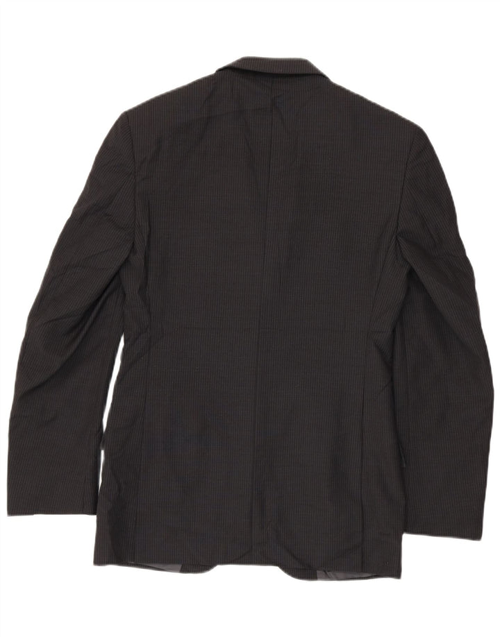 Marks & Spencer Chaqueta tipo blazer de 2 botones para hombre UK 38 Gris medio a rayas