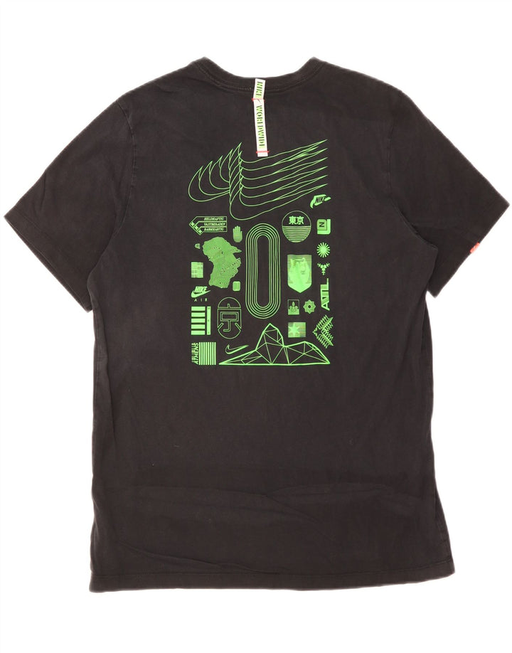 Nike - Camiseta gráfica para hombre, talla grande, algodón negro