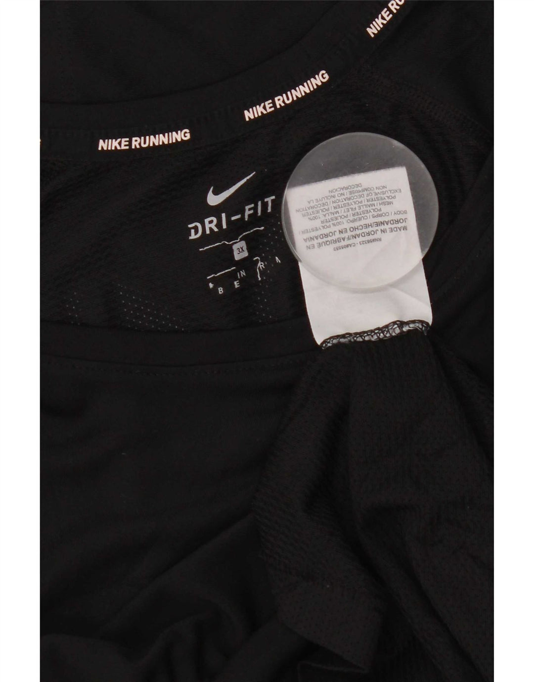 Nike Mujer Dri Fit Top Manga Larga UK 22 3XL Negro Poliéster