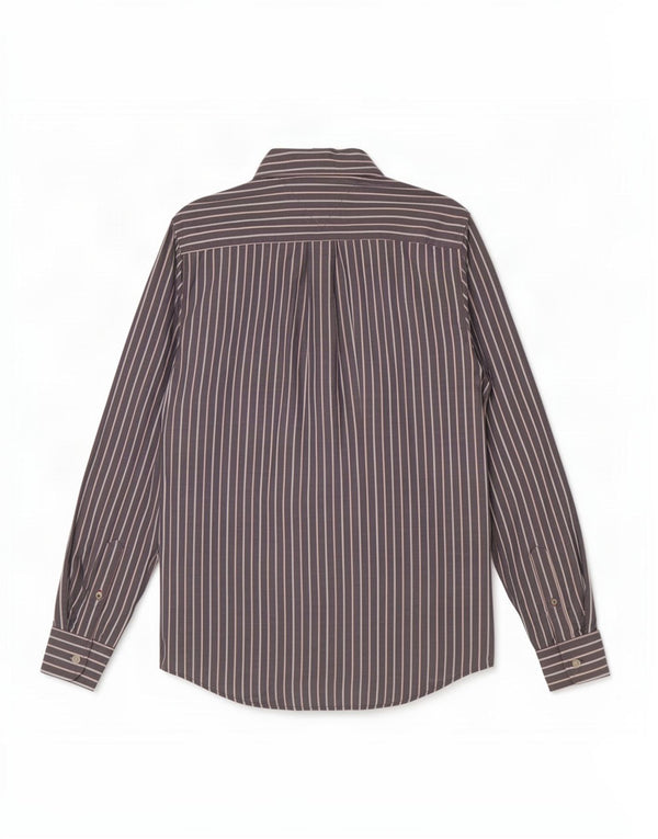 Tommy Hilfiger Mens Shirt Small Grey Pinstripe Cotton