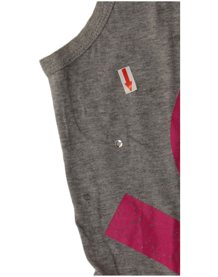 Richmond Top sin mangas con gráfico corto para mujer UK 40 Gris medio