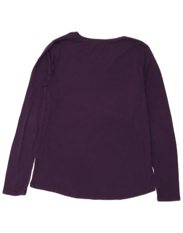 Eddie Bauer Top para mujer de manga larga UK 44 Grande Algodón morado