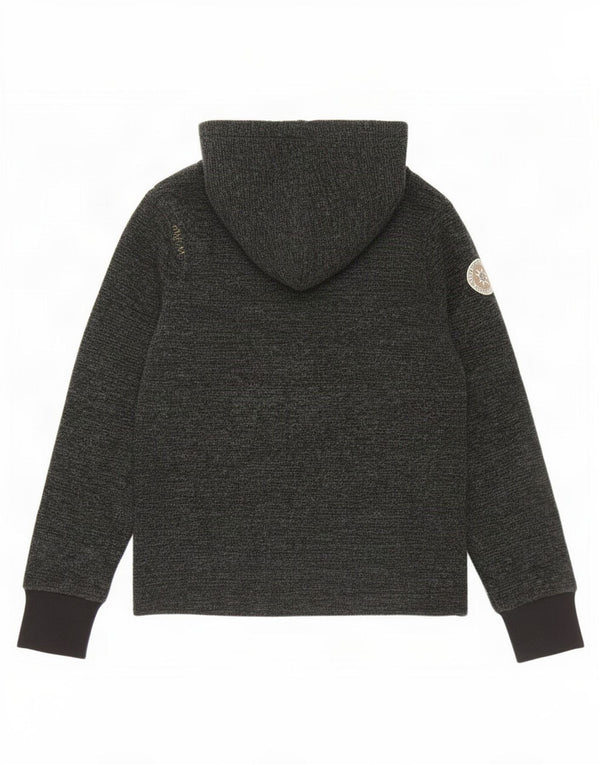 Vintage mujer sudadera con capucha suéter EU 36 pequeño gris moteado acrílico