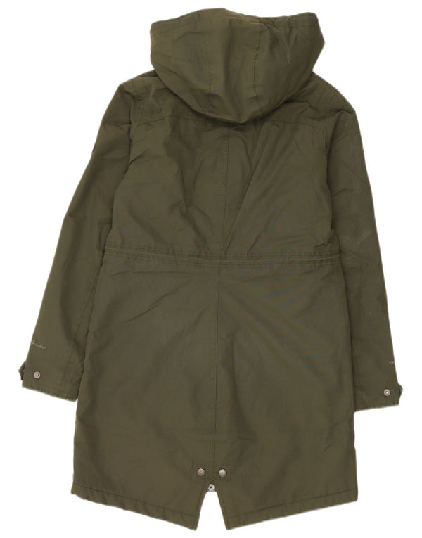 Eddie Bauer Parka con capucha para mujer UK 6 XS Algodón caqui