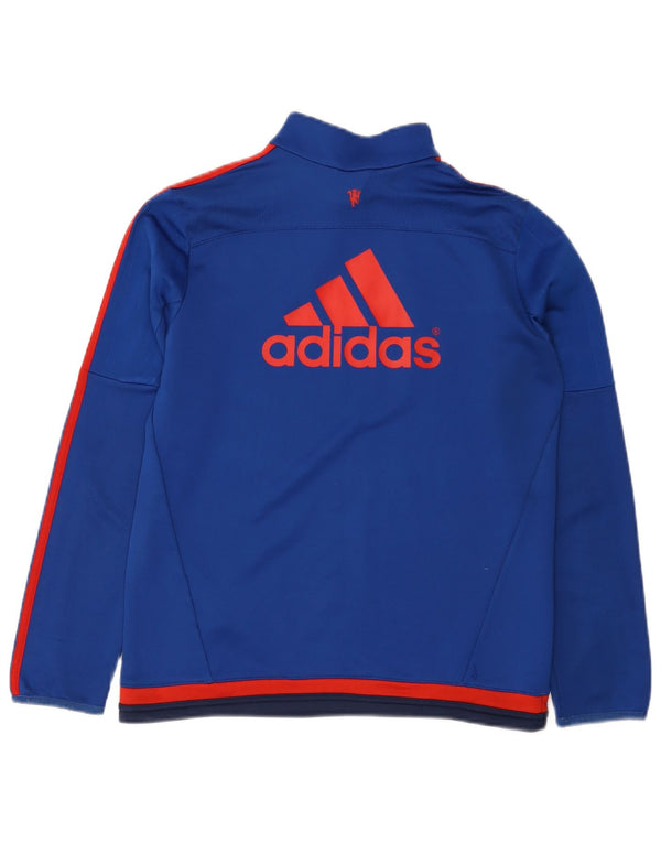 Adidas Boys Manchester United Graphic Sudadera Jumper 13-14 años Azul