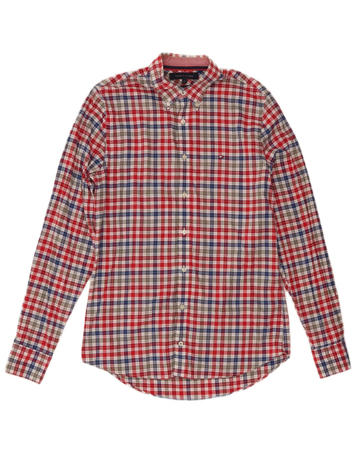 Camisa Tommy Hilfiger Slim Fit de algodón a cuadros multicolor para hombre
