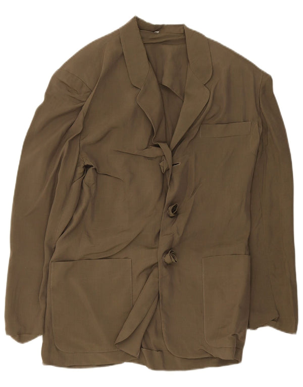 Vintage mujer Blazer chaqueta EU 40 verde medio