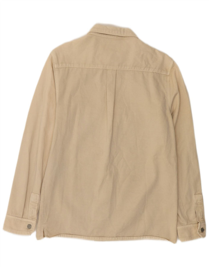 ZARA Hombre Camisa Vaquera Relaxed Fit Algodón Beige Medio