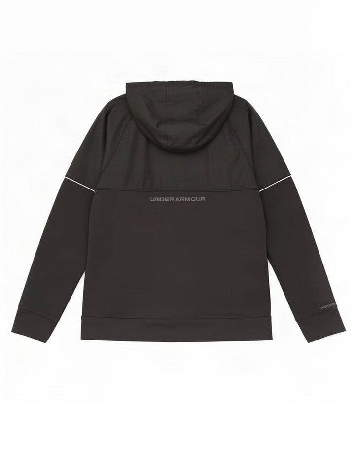 Under Armour Sudadera con capucha y cremallera gráfica para hombre Poliéster negro mediano