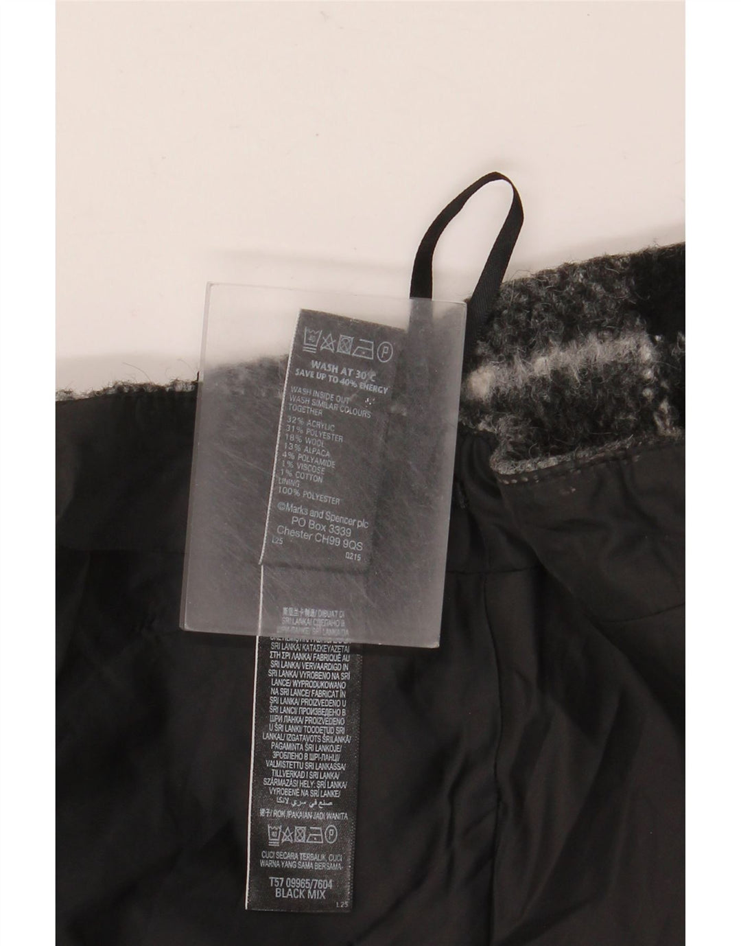 Marks & Spencer Minifalda para mujer Reino Unido 12 Mediano W32 Acrílico a cuadros gris