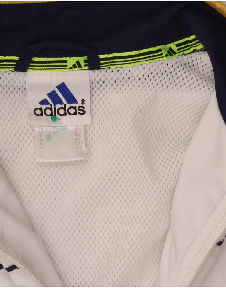 Adidas - Chaqueta de chándal para mujer, talla 40, talla grande, color blanco