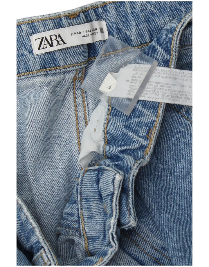 Zara Jeans Cargo Sueltos Mujer EU 40 Medium W30 L30 Algodón Azul