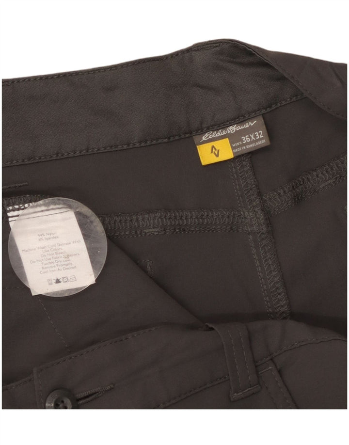 EDDIE BAUER Pantalón cargo recto para hombre W36 L32 Nylon gris