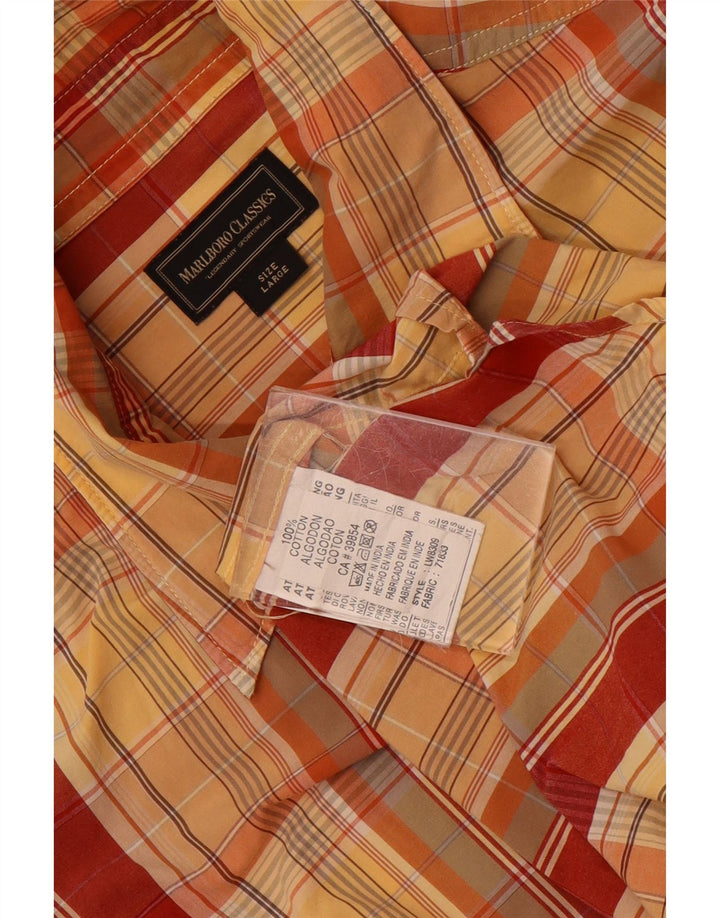 Camisa Marlboro Classics Hombre Cuadros Grandes Multicolores