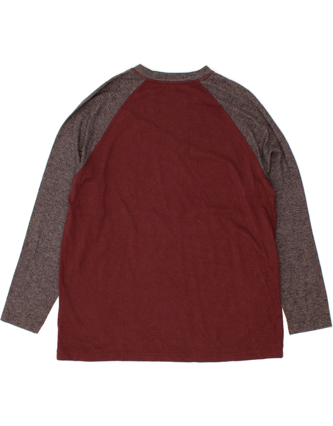EDDIE BAUER Camiseta para hombre de manga larga 2XL Granate Colorblock Algodón