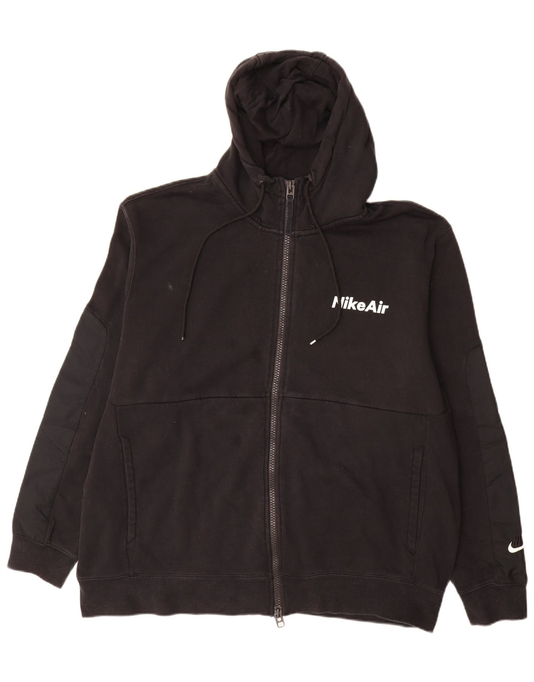 Nike - Sudadera con capucha y cremallera para hombre, talla 2XL, algodón negro