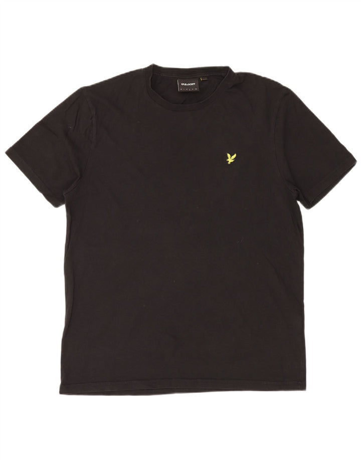 Lyle & Scott - Camiseta para hombre, talla grande, algodón negro