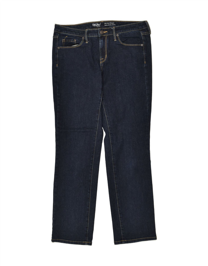 MOSSIMO Womens Mid Rise Straight Jeans US 8 Medium W29 L29  Blue Cotton | Vintage Mossimo | Thrift | Second-Hand Mossimo | Used Clothing | Messina Hembry 