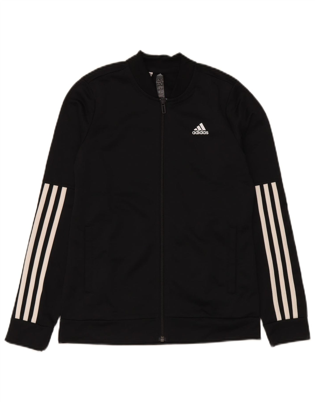 Adidas Boys Primegreen Chándal Top Chaqueta 11-12 Años Negro Poliéster