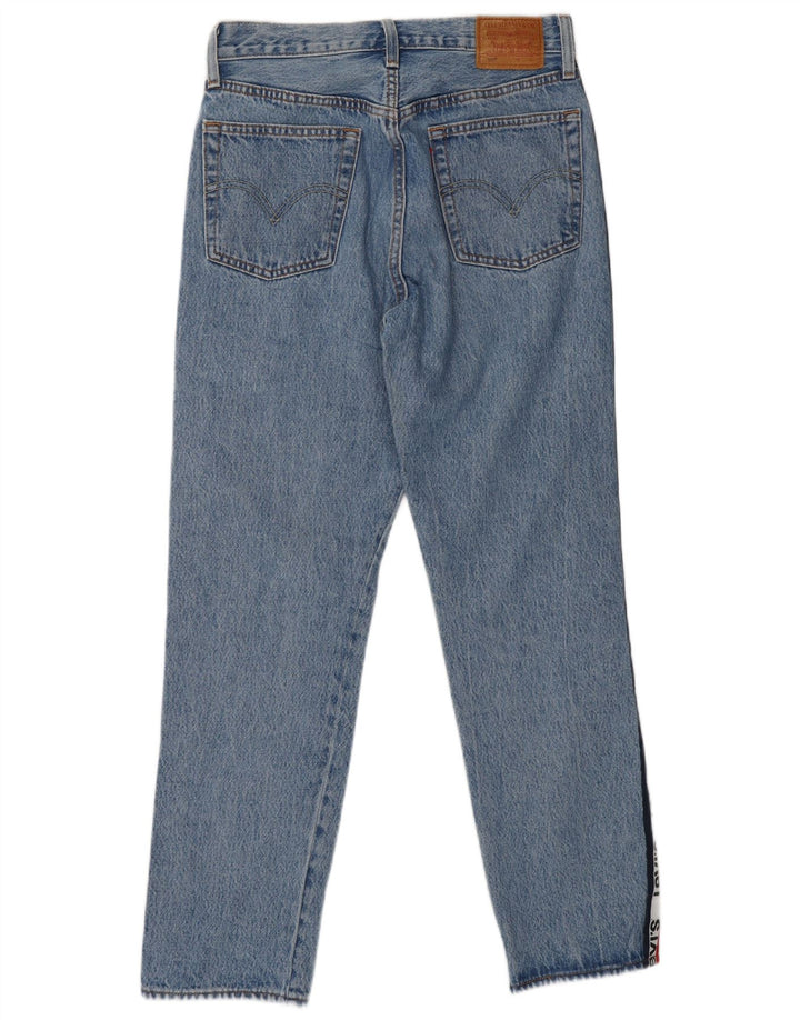 LEVI'S Vaqueros Rectos Gráficos 501 Para Mujer W28 L27 Azul