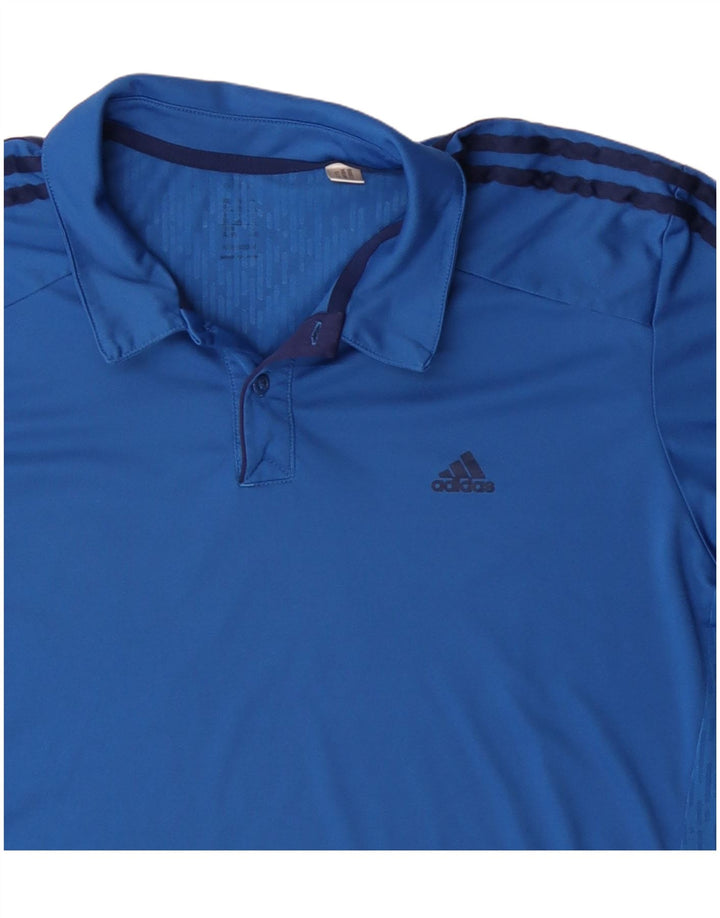 Adidas Mens Climacool Polo Camisa Grande Azul