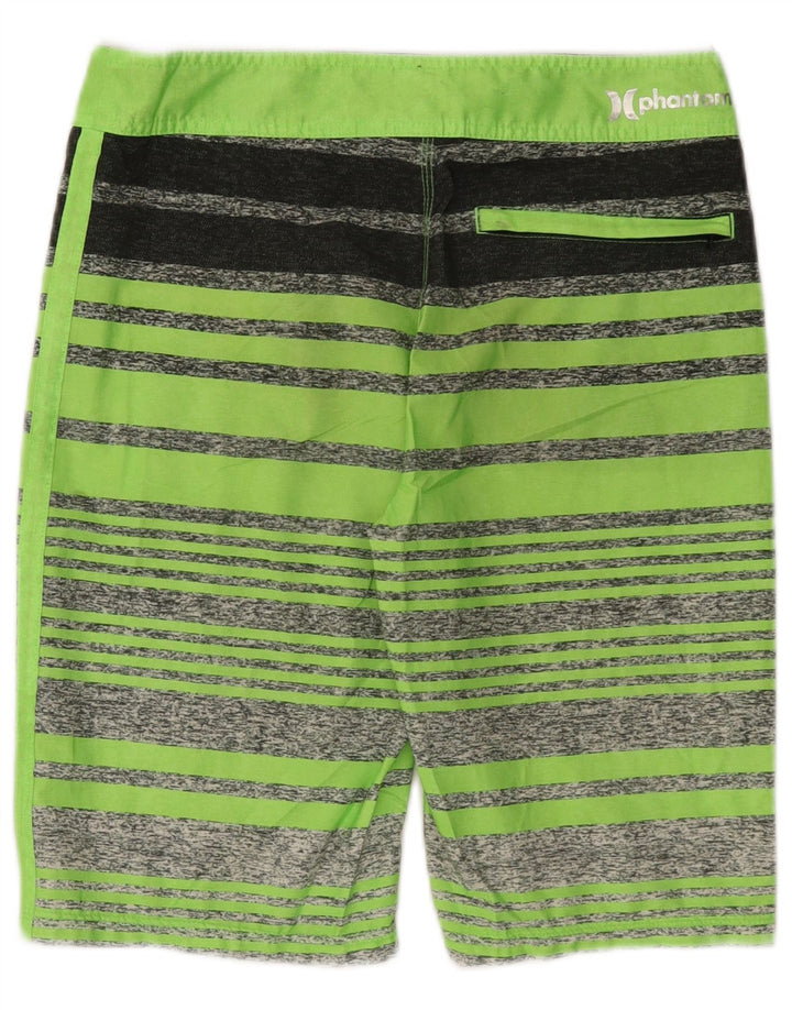 Hurley Hombre Graphic Bañador Shorts Pequeño Poliéster A Rayas Verdes
