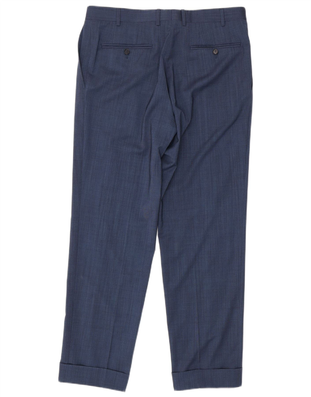 Canali Traje de 2 piezas para hombre con 2 botones IT 50 Grande W34 L30 Lana azul marino