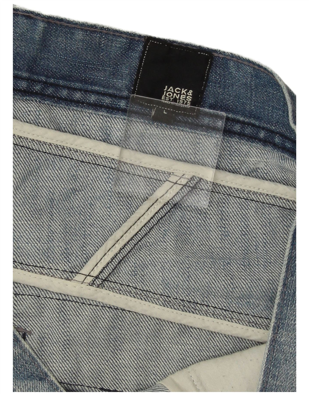 JACK & JONES Pantalones cortos vaqueros para hombre Large W34 Azul