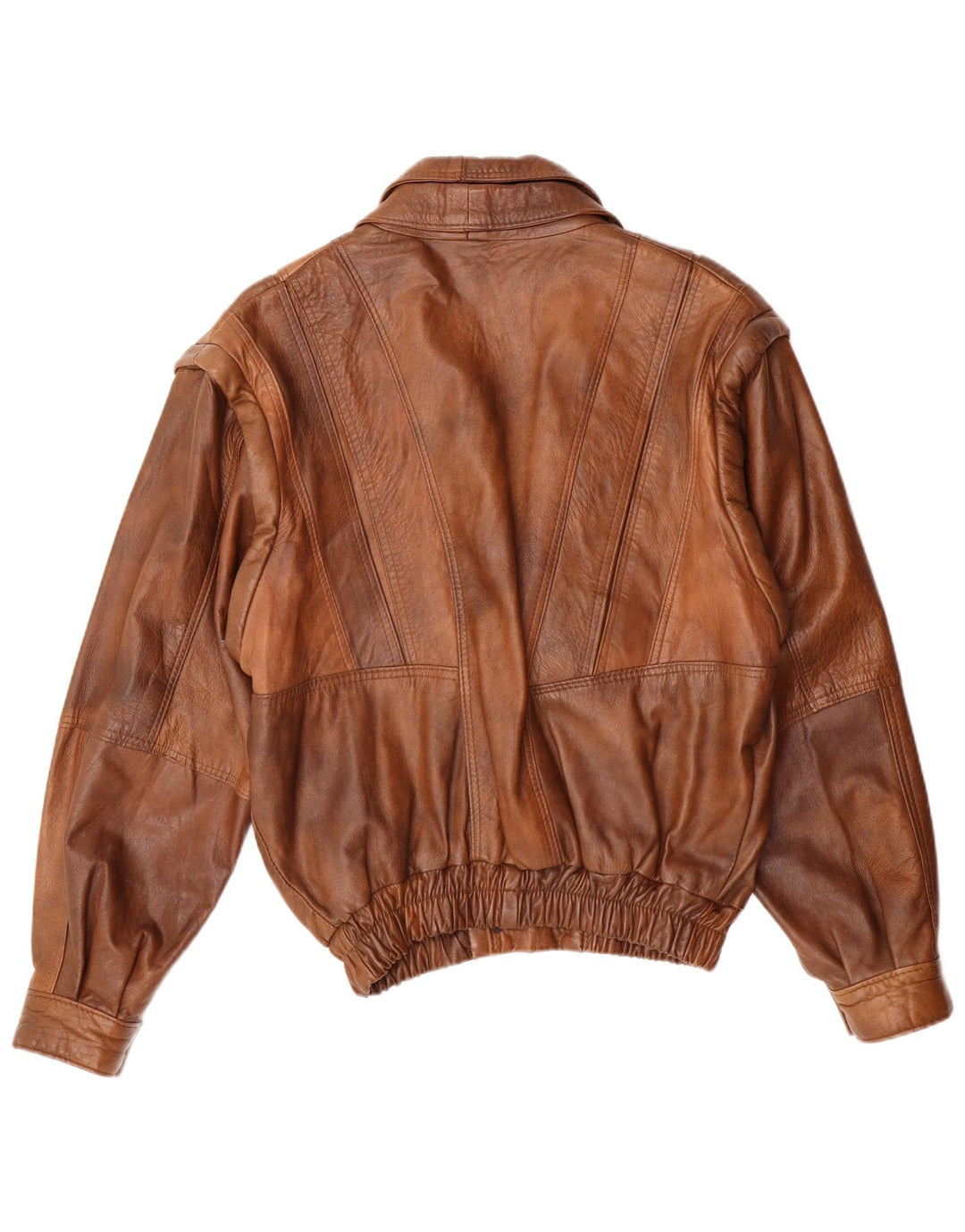 Vintage chaqueta de cuero para hombre Reino Unido 38 cuero marrón medio