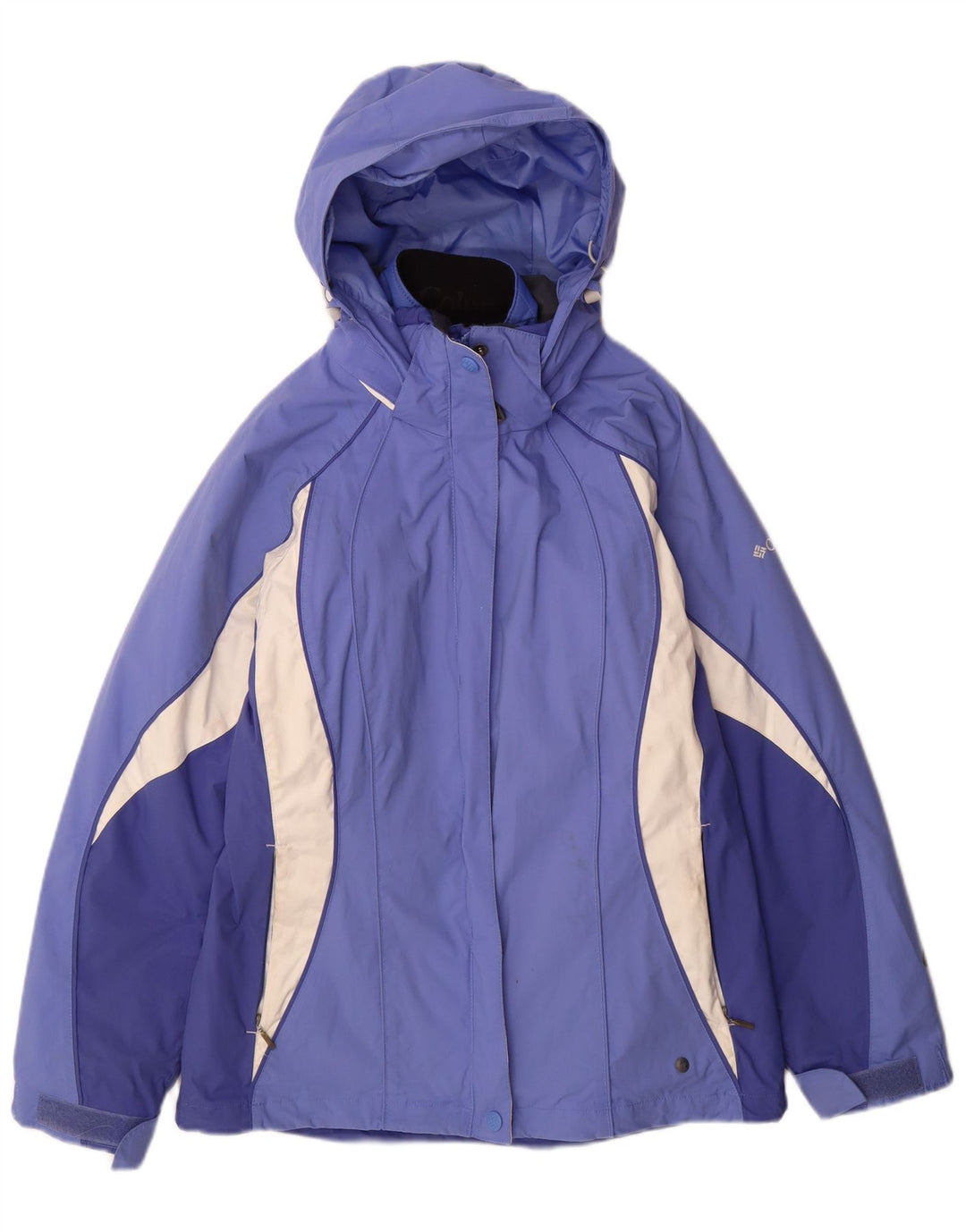 Columbia Chaqueta Cortavientos Interchange para Mujer UK 40 Small Azul Colorblock