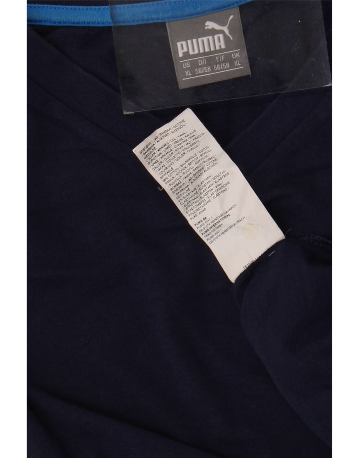 PUMA Camiseta Hombre Top XL Azul Marino Algodón