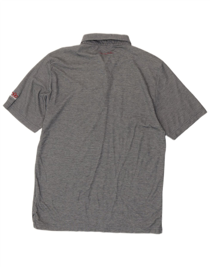 Travis Mathew Polo para hombre de algodón a rayas gris medio