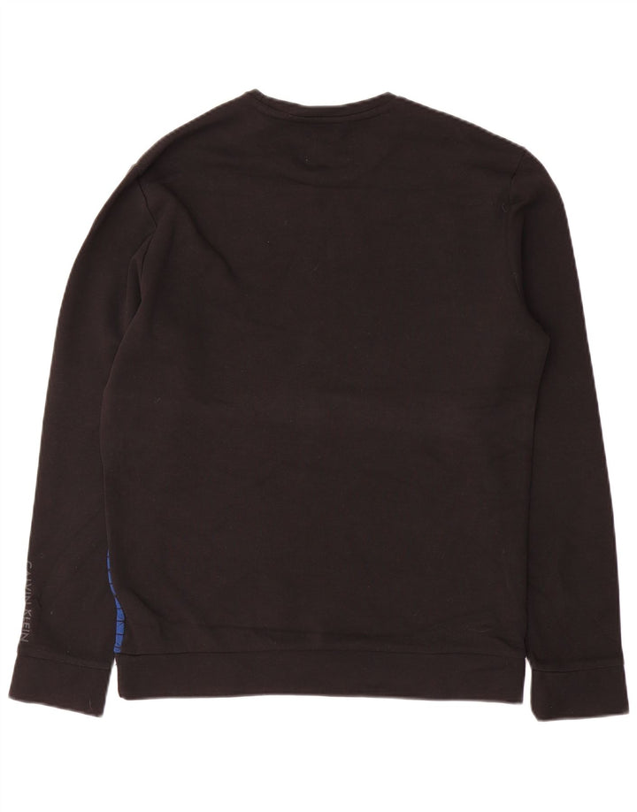 CALVIN KLEIN Sudadera Jumper para hombre XS Azul Geométrico Algodón