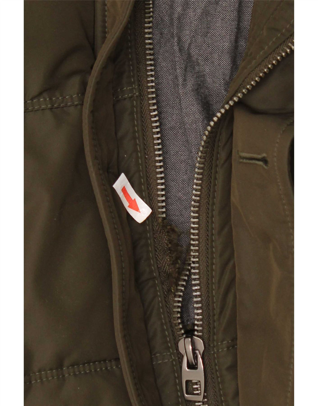 Zara Hombre Chaqueta Acolchada UK 38 Medium Caqui