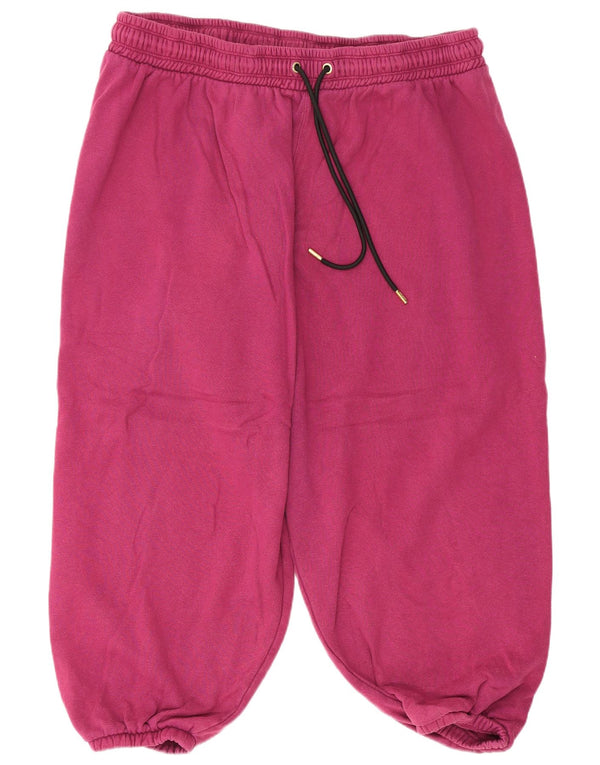 Dkny Mujer Crop Chándal Pantalones Joggers UK 20 2XL Algodón Púrpura